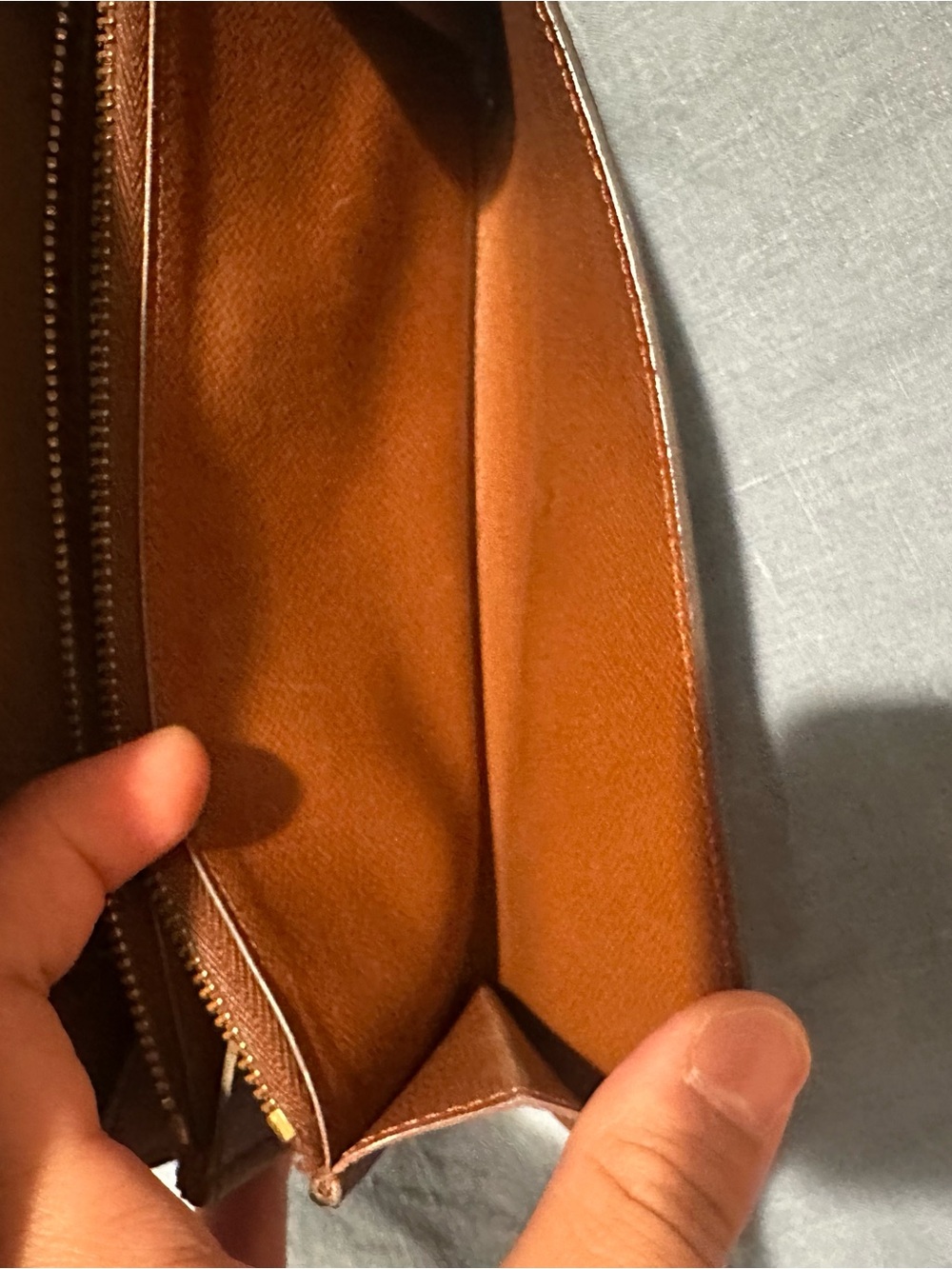 Vintage Louis Vuitton Monogram Canvas Brown & Gold Continental Wallet - Picture 7 of 14